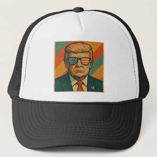 Retro Trump-Pet Trucker Pet (Voorkant)