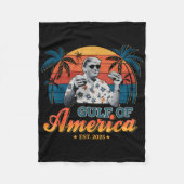 Retro Trump Shirt Golf van Amerika EST 2025 Fleece Deken (Voorkant)