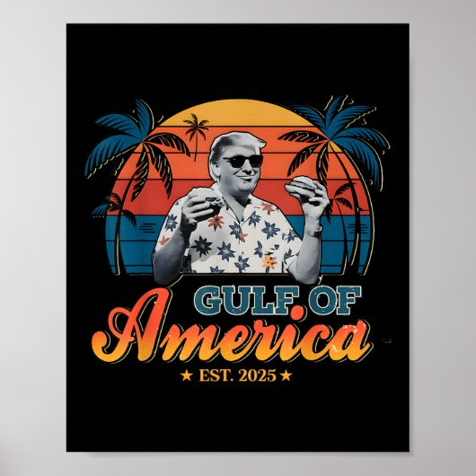 Retro Trump Shirt Golf van Amerika EST 2025 Poster (Voorkant)