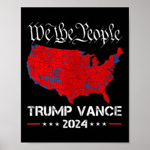 Retro  Trump Vance 2024 Wij het volk kiezen Poster