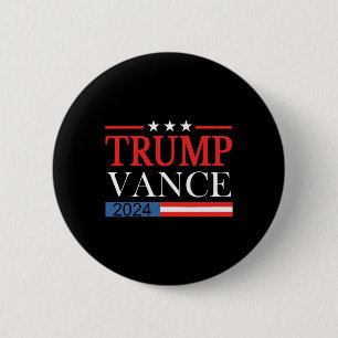 Retro Trump Vance 2025 Vintage Amerikaanse Vlag Ma Ronde Button 5,7 Cm