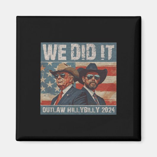 Retro Trump Vance We hebben het verboden en de Hil Magneet (Voorkant)