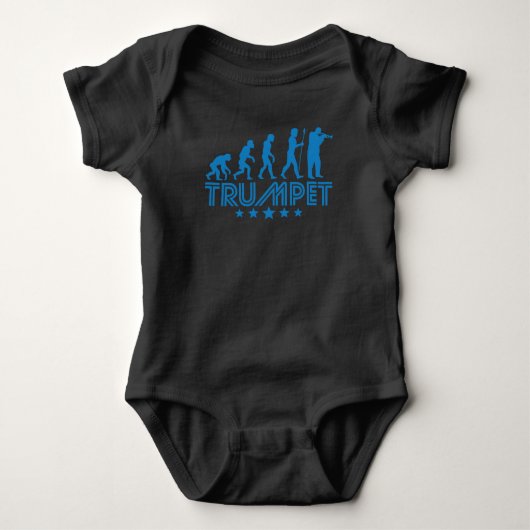 Retro Trumpet Evolutie Romper (Voorkant)