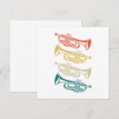 Retro Trumpet Instrument Gift Music Trumpet Kaart (Voorkant / Achterkant)