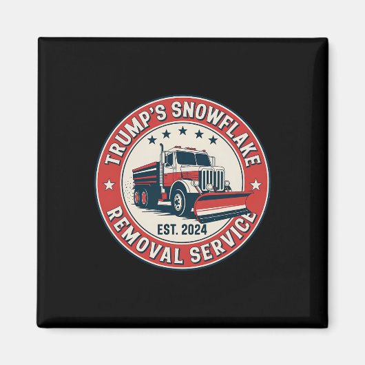 Retro Trump's Snowflake Removal Service Grappige T Magneet (Voorkant)