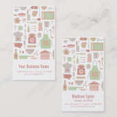 Retro  Tsjetsjeens keukenGereedschapPatroon Visitekaartje (Voorkant / Achterkant)