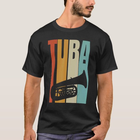 Retro Tuba Cool Tuba Speler T-shirt (Voorkant)