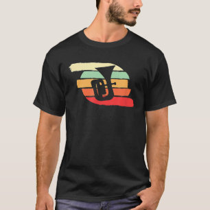 Retro Tube Wind Instrument Muzikaal Pagina Nee T-shirt