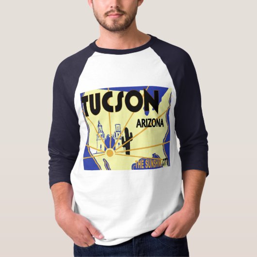 Retro Tucson Arizona adverteren T-shirt (Voorkant)