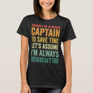 Retro Tugboat Kapitein Quote Sleepboot Boot 4 T-shirt