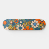Retro Tuin Bloemen Bloemenpatroon Persoonlijk Skateboard (Horizontaal)