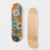 Retro Tuin Bloemen Bloemenpatroon Persoonlijk Skateboard (Voorkant)