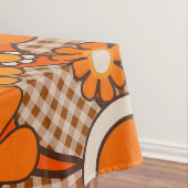 Retro Tuin Gingham Bloemen 60s 70s Groovy Bloemen Tafelkleed (Voorbeeld)