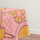 Retro Tuin Gingham Bloemen 60s 70s Patroon Tafelkleed (Voorbeeld)
