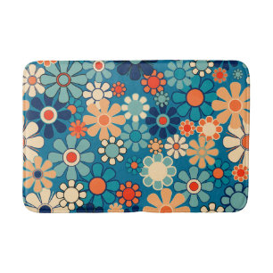 Retro Tuin Groovy Bloemmotief 60s 70s Patroon Badmat