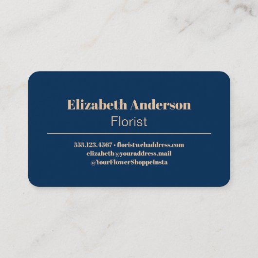 Retro Tuin jaren '60 jaren '70 Esthetisch Bloemen Visitekaartje (Achterkant)