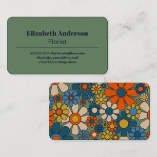 Retro Tuin jaren '60 jaren '70 Esthetisch Bloemen Visitekaartje