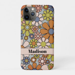 Retro Tuin Vintage 60s 70s Bloemen gepersonaliseer Case-Mate iPhone Case