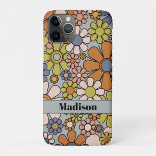Retro Tuin Vintage 60s 70s Bloemen gepersonaliseer Case-Mate iPhone Case