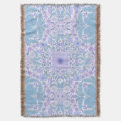 Retro tuinbloemen in blauw en violet deken (Voorkant Verticaal)