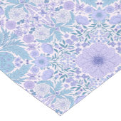 Retro tuinbloemen in blauw en violet korte tafelloper (Hoek)