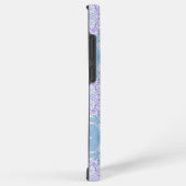 Retro tuinbloemen in blauw en violet samsung galaxy hoesje (Rechterkant)