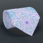 Retro tuinbloemen in blauw en violet stropdas<br><div class="desc">Met de hand geverfde tegels,  bloemen,  kevers,  vlinders</div>