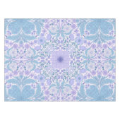 Retro tuinbloemen in blauw en violet tafelkleed (Voorkant (Horizontaal))
