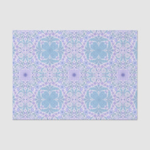 Retro tuinbloemen in blauw en violet tissuepapier