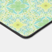 Retro tuinbloemen in groen en geel bureaumat (Hoek)