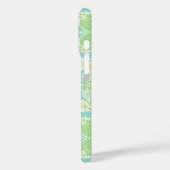 Retro tuinbloemen in groen en geel Case-Mate iPhone case (Achterkant / Links)