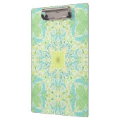 Retro tuinbloemen in groen en geel klembord (Links)