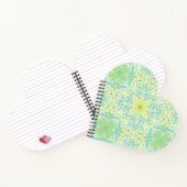Retro tuinbloemen in groen en geel notitieboek (Binnen)