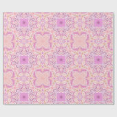 Retro tuinbloemen in roze cadeaupapier (Vlak)