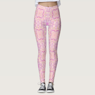 Retro tuinbloemen in roze leggings