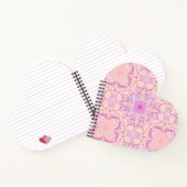 Retro tuinbloemen in roze notitieboek (Binnen)