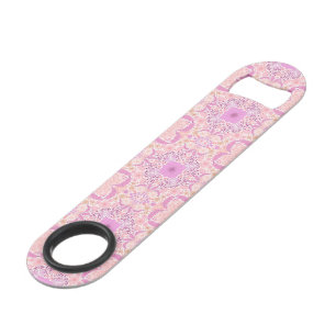 Retro tuinbloemen in roze speed flessenopener