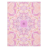 Retro tuinbloemen in roze tafelkleed (Voorkant)