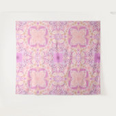 Retro tuinbloemen in roze wandkleed (Voorkant (horizontaal))