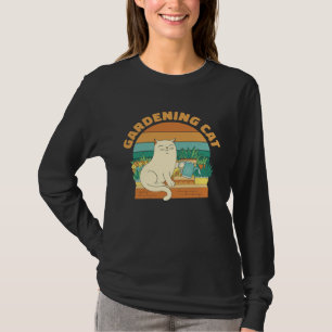 Retro Tuinieren Kat Feliene Tuinman  Vintage Tuin T-shirt