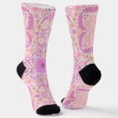 Retro tuinvloemen in roze sokken (Gebogen)