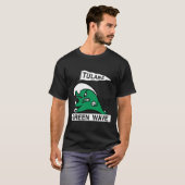 Retro Tulane vreest de groene golf T-shirt (Voorkant volledig)