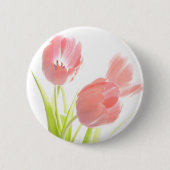 Retro tulip Button pin Badge (Voorkant)