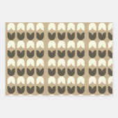 Retro Tulp Herfst Kleuren Cadeaupapier (Voorkant)