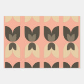 Retro Tulp Herfst Kleuren Cadeaus Inpakpapier Vel (Voorkant 2)