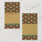 Retro Tulps - ventilator - aangepaste kaart voor S Visitekaartje (Voorkant / Achterkant)