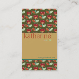 Retro Tulps - ventilator - aangepaste kaart voor S Visitekaartje