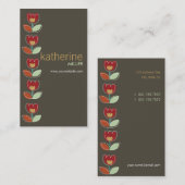 Retro Tulps - ventilator - aangepaste kaart voor S Visitekaartje (Voorkant / Achterkant)