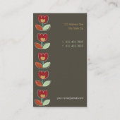 Retro Tulps - ventilator - aangepaste kaart voor S Visitekaartje (Achterkant)