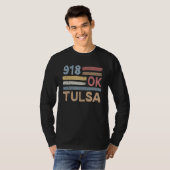 Retro Tulsa netnummer 918 Ingezetenen Staat Oklaho T-shirt (Voorkant volledig)